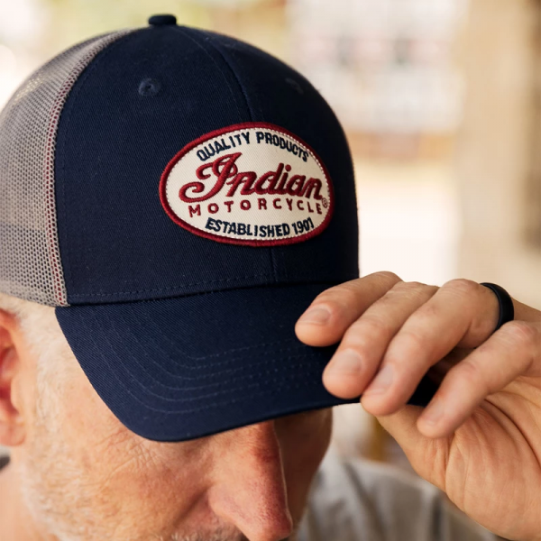 products/100/003/330/52/Kepure Indian Motorcycle Mens Script Patch Trucker Hat Melyna_2.jpg