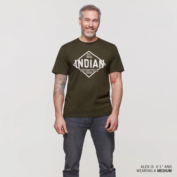 products/100/003/765/12/Marskineliai Indian Motorcycle Mens Rhombus T-Shirt Khaki Zali_5.jpg