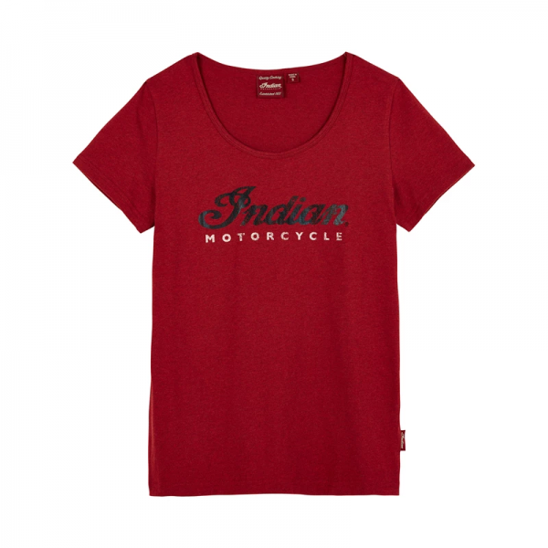 products/100/003/770/12/Marskineliai Indian Motorcycle Womens 2 Color Foil Script T-Shirt Raudoni_1.jpg
