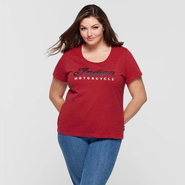 products/100/003/770/12/Marskineliai Indian Motorcycle Womens 2 Color Foil Script T-Shirt Raudoni_5.jpg