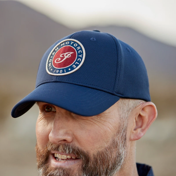 products/100/003/773/32/Kepure Indian Motorcycle Script Icon Performance Cap Navy Melyna_3.jpg
