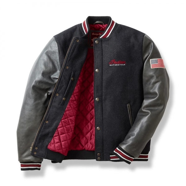 products/100/003/787/12/Striuke Indian Motorcycle Mens Varsity Bomber Jacket Juoda_2.jpg