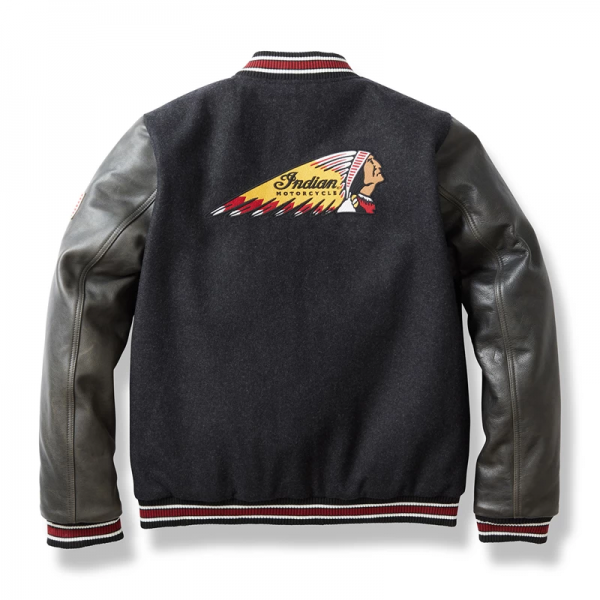products/100/003/787/12/Striuke Indian Motorcycle Mens Varsity Bomber Jacket Juoda_3.jpg