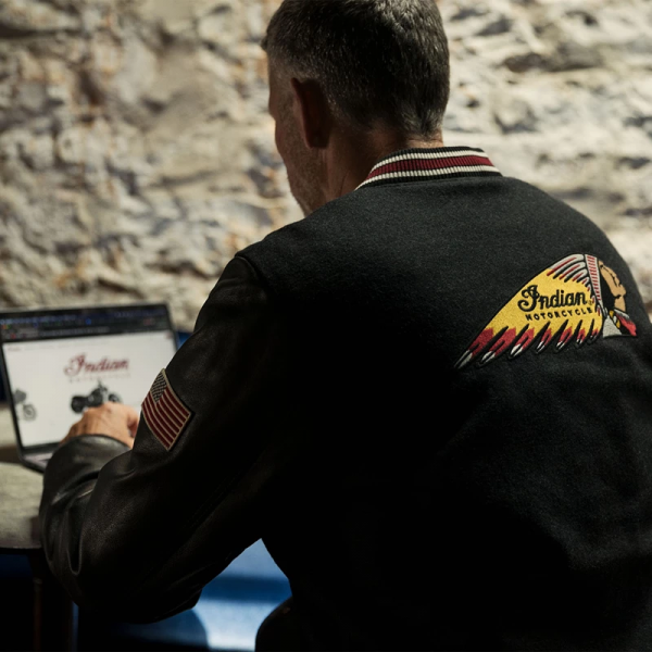 products/100/003/787/12/Striuke Indian Motorcycle Mens Varsity Bomber Jacket Juoda_8.jpg
