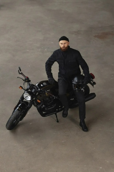 products/100/003/827/12/Moto kelnes Pando TRITON WP SLIM BLACK Motorcycle Waterproof Trousers Mens 6.jpg