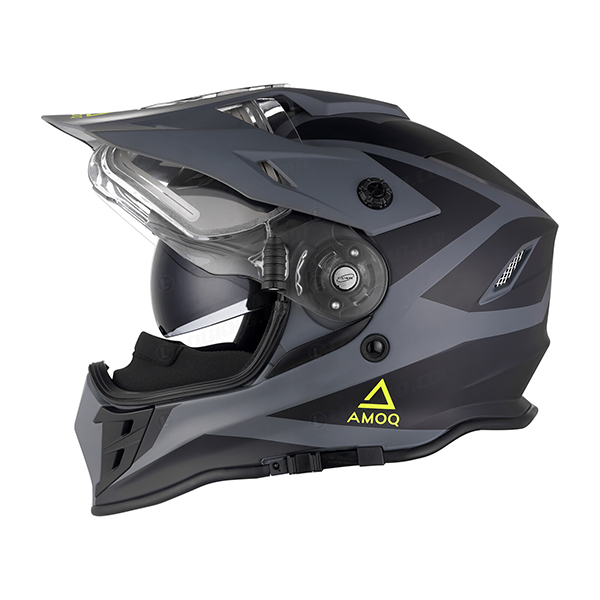 products/100/004/124/72/Salmas su sildomu stiklu AMOQ Adaptor Helmet Electric Visor Juodas, Pilkas, Ryskiaspalve_1.jpg