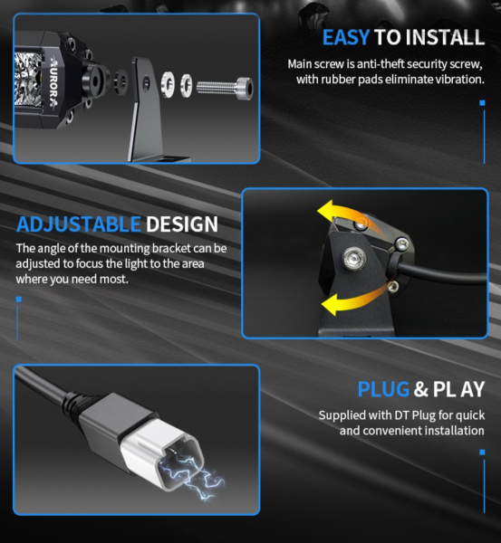 products/100/004/910/92/AURORA Led zibintas 76.2 CM D5 SINGLE ROW SERIJOS ZIBINTAS 150W COMBO PROL57_8.jpg