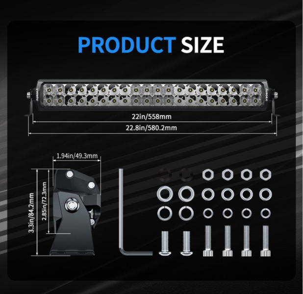 products/100/004/910/93/AURORA Led zibintas 50.8 CM D5 DOUBLE ROW SERIJOS ZIBINTAS 200W COMBO PROL58_2.jpg