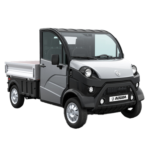 products/100/005/575/52/AIXAM E-TRUCK DROP SIDE Elektrinis mini krovininis automobilis_Grey_Front.jpg