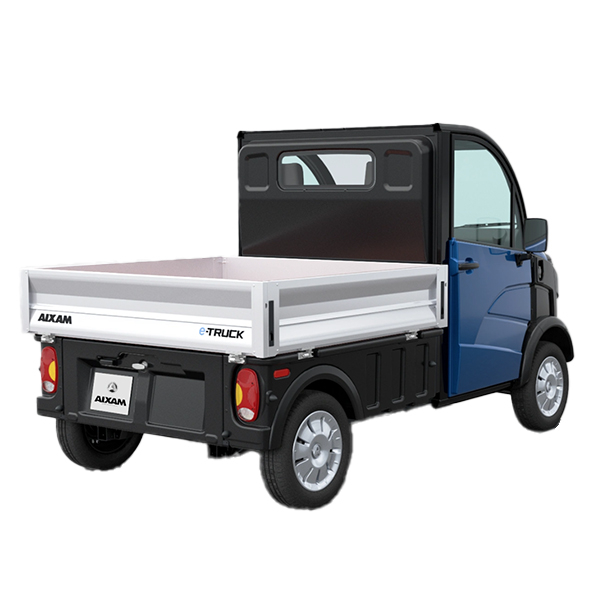 products/100/005/575/52/AIXAM E-TRUCK DROP SIDE Elektrinis mini krovininis automobilis_SapphireBlue_Rear.jpg