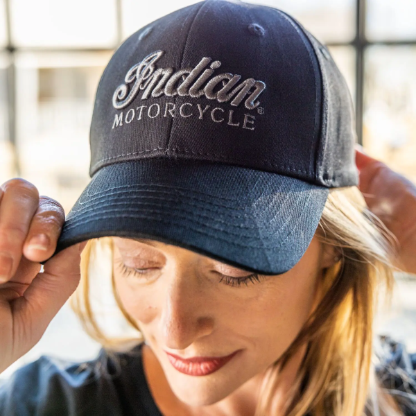 products/100/005/694/44/Kepure Indian Motorcycle 1910 Script Logo Juoda_1.jpg