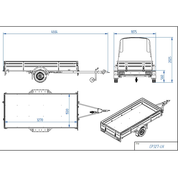 products/100/005/750/92/Priekaba TikiTreiler CP327-LH PRO 750kg 327x188x40_6.jpg