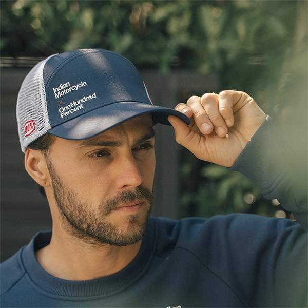 products/100/005/761/52/Kepure Indian IMC X 100 Trucker, Melyna balta_3.jpg