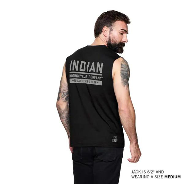 products/100/005/863/73/Vyriski marskineliai be rankoviu Indian Motorcycle Established 1901, Juodi_2.jpg