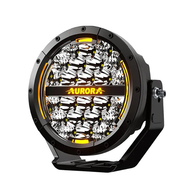 products/100/005/928/14/AURORA 7-inch 18 cm Apvalus zibintai 120W COMBO su DRL Amber-White, komplektas 2vnt su laidu pyne_1.jpg