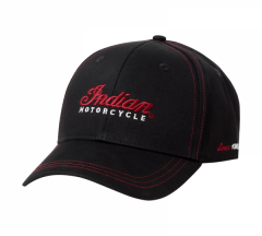 products/100/003/015/12/Kepure Indian Motorcycle Contrast Stitch Cap Juoda_1.jpg