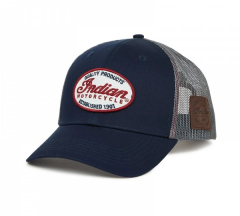 products/100/003/330/52/Kepure Indian Motorcycle Script Patch Trucker Hat Melyna 2861678.jpg