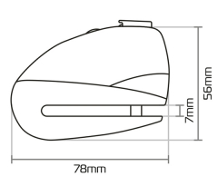 products/100/005/170/52/Stabdziu disko uzraktas-signalizacija juodas Oxford LK289_1.jpg
