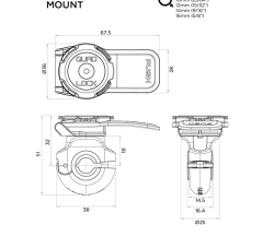 products/100/005/900/72/Motociklinio laikiklio tvirtinimas ant veidrodelio Quad Lock Mirror Mount_2.jpg
