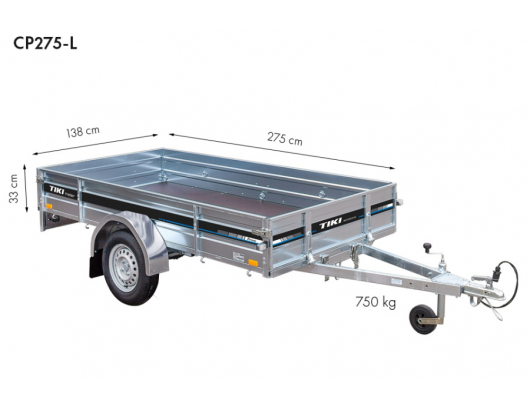 Priekaba CP275-L 750kg 275x138x33