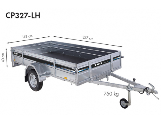 Priekaba TikiTreiler CP327-LH 750kg 327x148x40