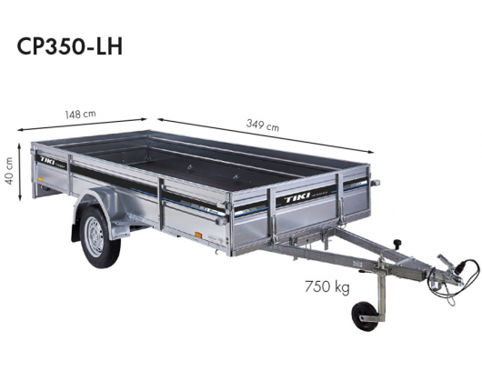 Priekaba TikiTreiler CP350-LH 750kg 349x148x40