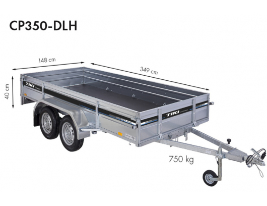 Priekaba TikiTreiler CP350-DLH 750kg 349x148x40