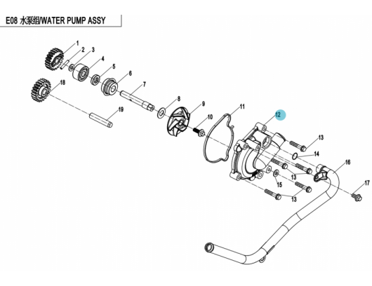 0JWA-080006-10000 WATER PUMP COVER