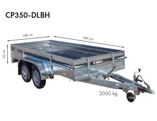 Priekaba TikiTreiler CP350-DLBH 2000kg 349x148x33