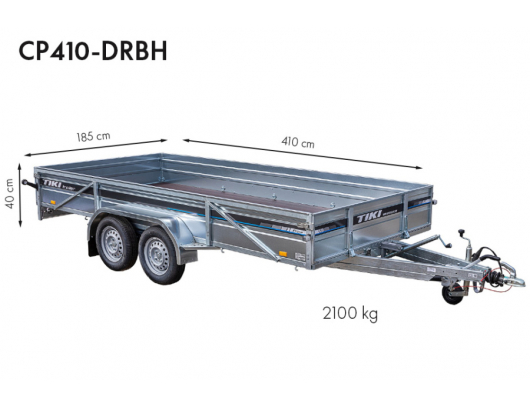 Priekaba TikiTreiler CP410-DRBH 2100kg 410x185x40