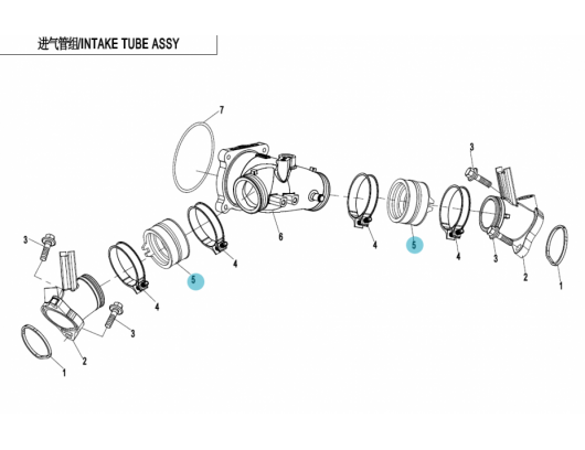 0JY0-025003 JOINT HOSE,AIR INLET PIPE
