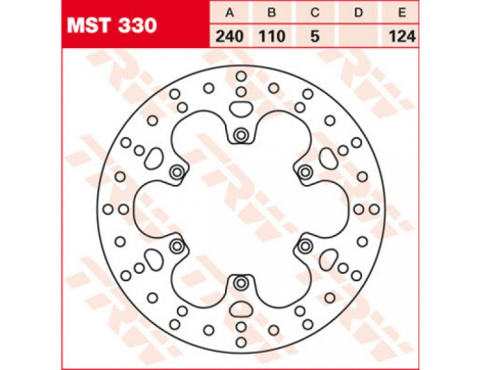 Stabdžių diskas TRW MST330 1710-1008