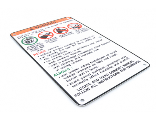 905B-190401 WARNING PLATE, DRIVING