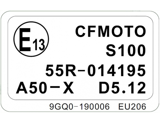9GQ0-190006 LABEL, TOWING