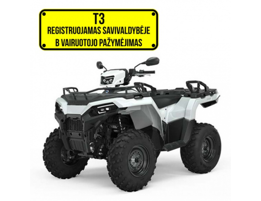 Polaris Sportsman 570 EFI 4x4 EPS White Lightning 60km/h. 2023 Ratinis traktorius (keturratis) T3B