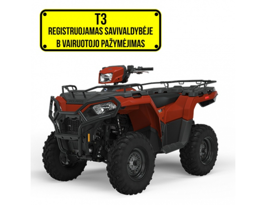 Polaris Sportsman 570 EFI 4x4 EPS Orange Rust 60km/h. 2023 Ratinis traktorius (keturratis) T3B