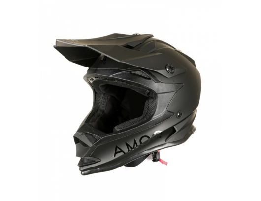 Šalmas AMOQ Meteor Blackout Helmet Juodas