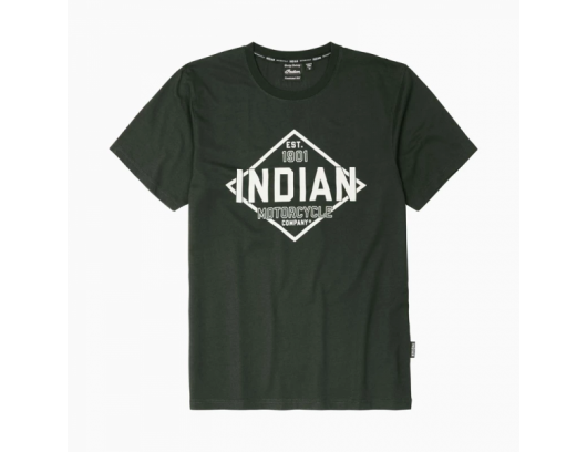 Marškinėliai Indian Motorcycle Men's Rhombus T-Shirt Khaki Žali