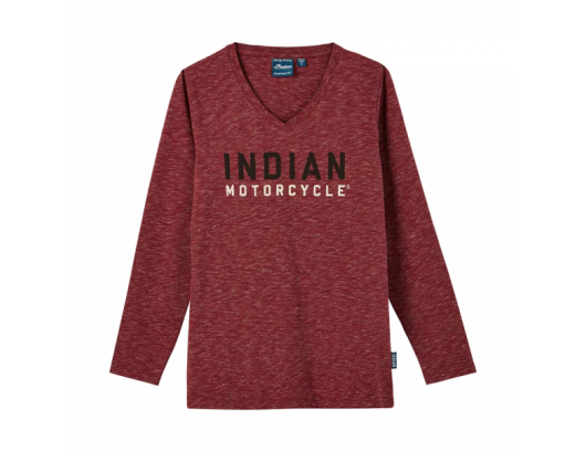 Marškinėliai Indian Motorcycle Women's Watercolor Logo Long Sleeve T-Shirt Raudoni