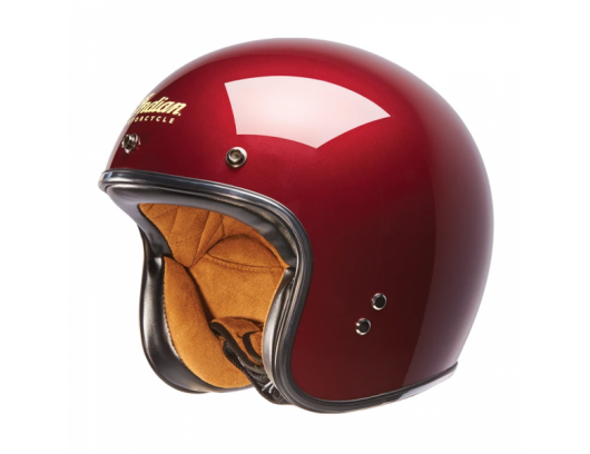 Šalmas Indian Motorcycle Open Face Retro Helmet Raudonas