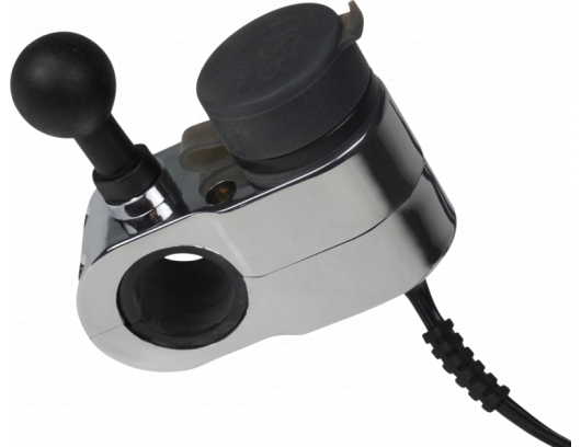 USB įkrovimo Lizdas CHARGER DUAL-USB 1 BM BLK su 1 colio trivtinimu