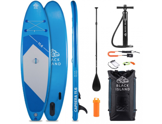 Pripučiamos irklentės komplektas Black Island CAPRERA SUP 350cm