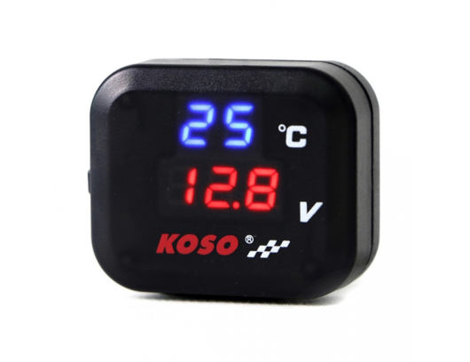 Termometras + įtampos matuoklis su USB krovimu 3in1 Koso