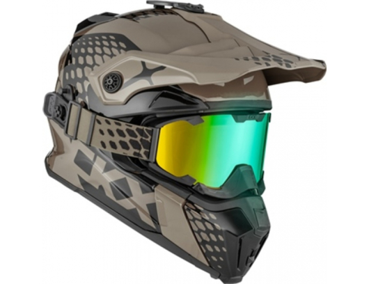 Šalmas su akiniais CKX Titan Original Viper Titanium
