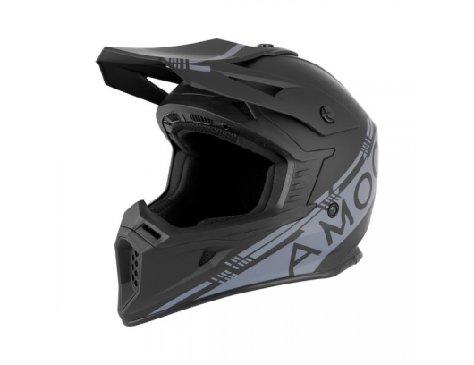 Šalmas AMOQ Helmet Meteor V2 Juodas/Pilkas