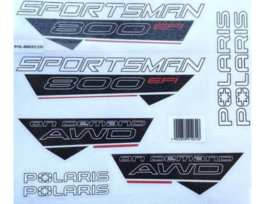 Lipdukų rinkinys Polaris Sportsman 800 EFI