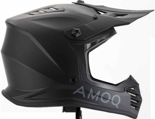 Šalmas vaikams AMOQ Meteor V2 JNR MX helmet Juodas