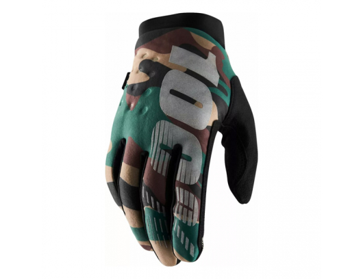 Pirštinės šaltam orui 100% Brisker Camo/Juoda