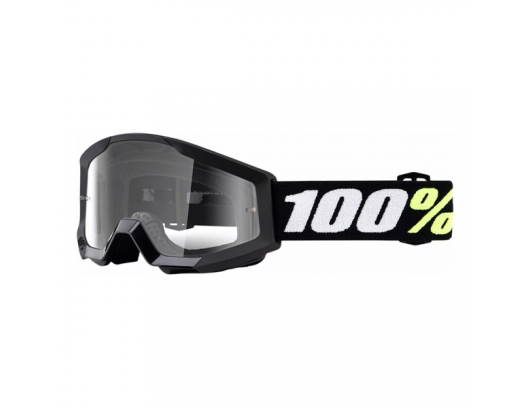100% Strata Mini Goggles Black clear