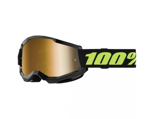 Akiniai veidrodiniu stikliuku 100% Strata 2 Solar Eclipse Juodi